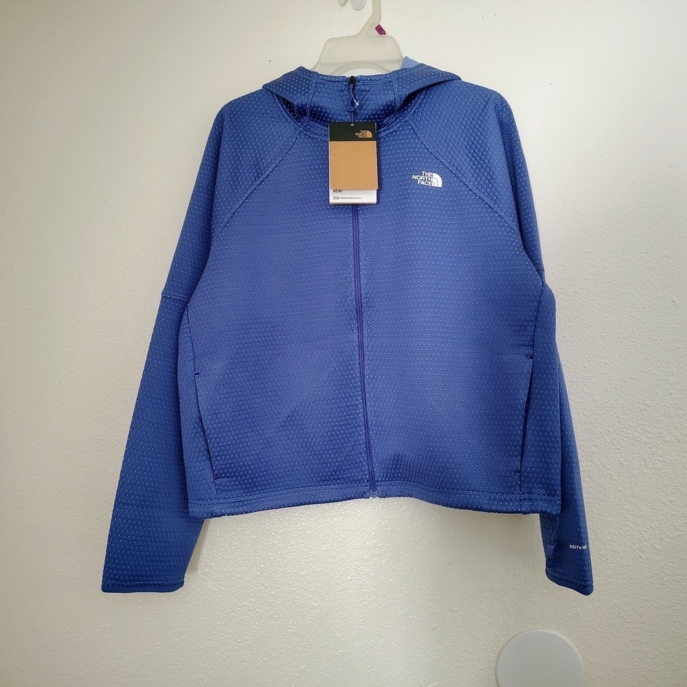 The North Face W DotKnit Therm Full Zip Hoodie – Virtual Blue Women’s Large NWT